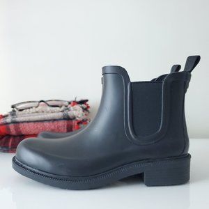 NEW Madewell Chelsea Rain Boot Black Rubber Size 5, 5.5, or 6 Short Rainboots